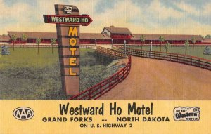 Grand Forks North Dakota Westward Ho Motel Vintage Postcard AA41076