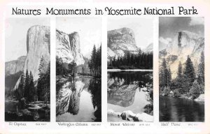 National Monuments Yosemite National Park California Real Photo postcard