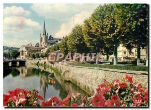 Postcard Modern Tulle Correze edges of Correze and the Cathedral