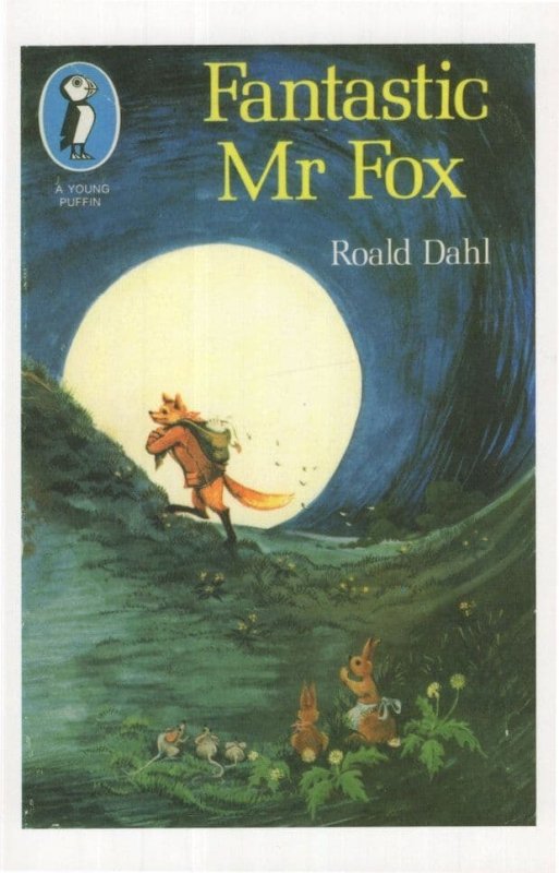 Roald Dahl Fantastic Mr Fox 1974 Book Postcard