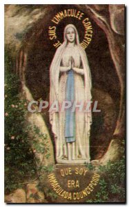 Old Postcard Lourdes the Virgin of the Grotto