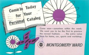 1963 Montgomery Wards Catalog Advertising Postcard Winslow Homer Postage Stamp