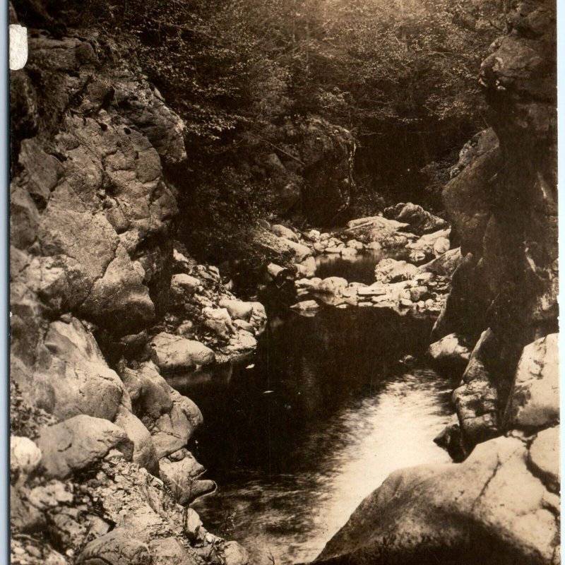 c1910s Brookside, VT Mystery Gorge RPPC Photo Chittenden Crawfordsville, IN A154
