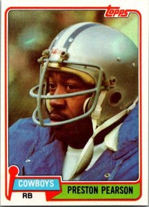 1981 Topps Football Card Preston Pearson Dallas Cowboys sk60203