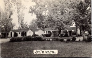 Park View Motor Court Motel Cottages Nampa ID Vintage Postcard V44