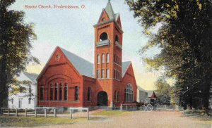 Baptist Church Fredericktown Ohio 1910c postcard