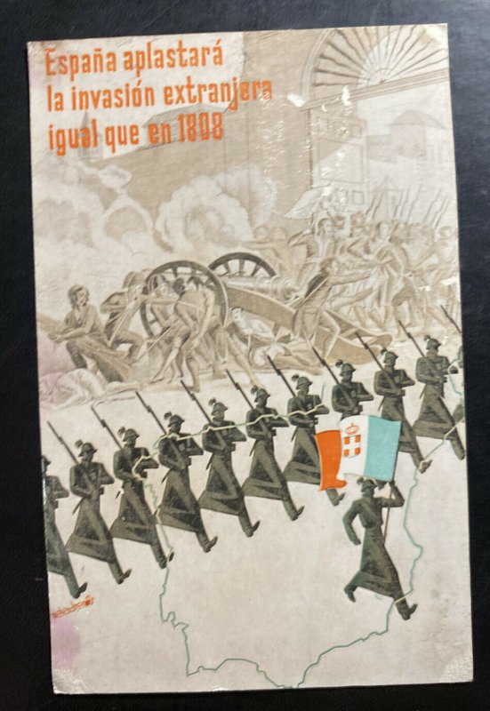 Mint Spain Civil War Patriotic Postcard Spain Will Smash The Foreign Invasion