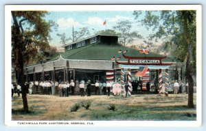 SEBRING, Florida FL~ Auditorium TUSCAWILLA PARK c1920s Highlands County Postcard