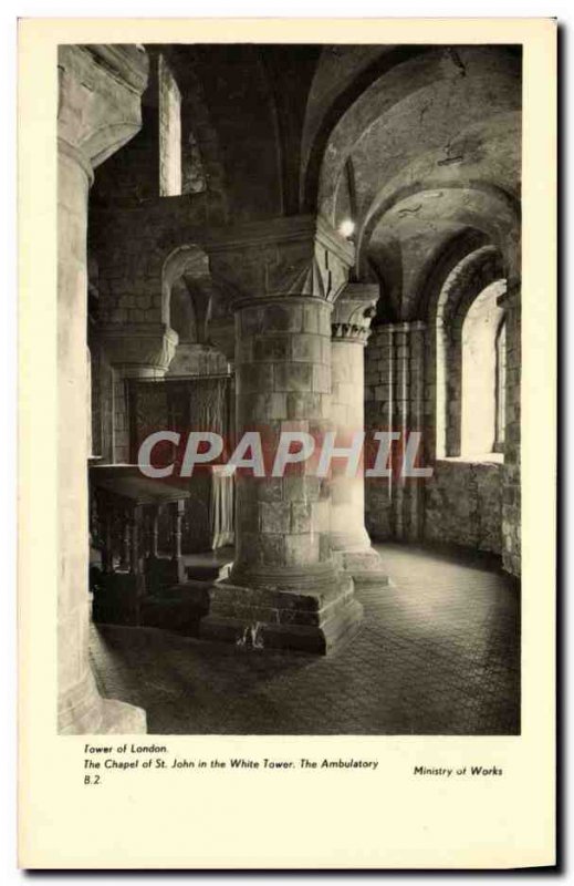Old London Postcard Tower of London The chapel of St John in the white tower