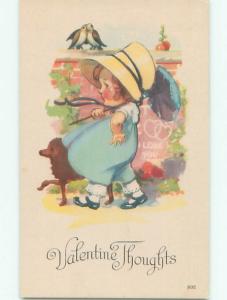 Divided-Back VALENTINE DAY SCENE Great Postcard W8019