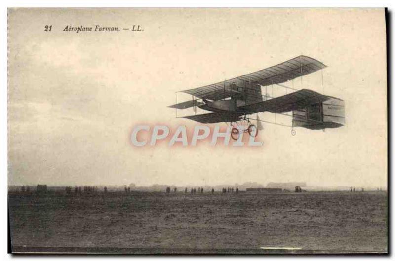 Old Postcard Jet Aviation Airplane Farman