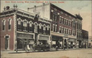 Chanute KS Main St. c1910 Postcard