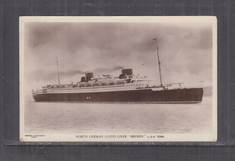 GERMANY, NDL Liner  BREMEN , c1930 ppc., unused.