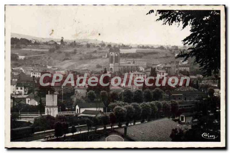 Postcard Old Arbresle Rhone General view and the Church