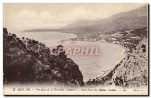 Menton - Vue Prize of the Italian Frontiere - View from the Italian Border Ol...