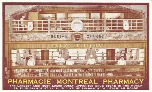 MONTREAL, Canada  MONTREAL PHARMACY Drug Store~Pharmacist Counter  Postcard