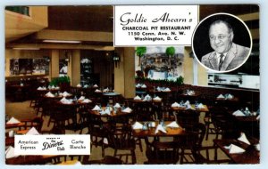 WASHINGTON, D.C. ~ Goldie Ahearn's CHARCOAL PIT RESTAURANT c1960s  Postcard