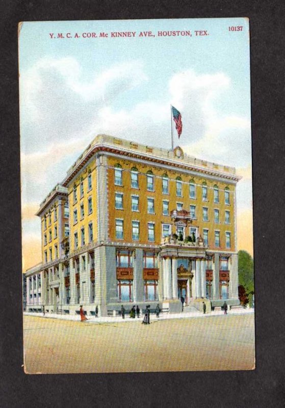 TX YMCA Building McKinney Ave Houston Texas Vintage Postcard