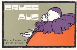 Belgium Comic Clowns 1970s Advertising Bruxelles Postcard