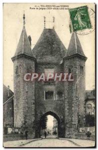 Old Postcard Villeneuve Sur Yonne Joigny Door