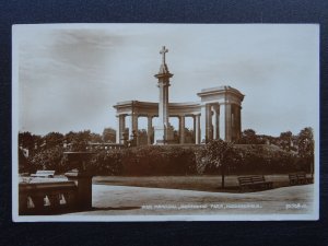 Yorkshire HUDDERSFIELD Greenhead Park WAR MEMORIAL c1930s RP Postcard