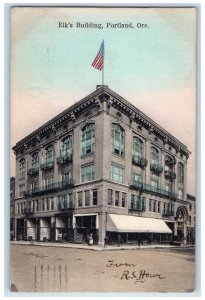 1910 View of Elk's Building Portland Oregon OR Antique Posted Postcard