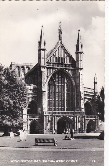 Winchester Cathedral West Front England Real Photo