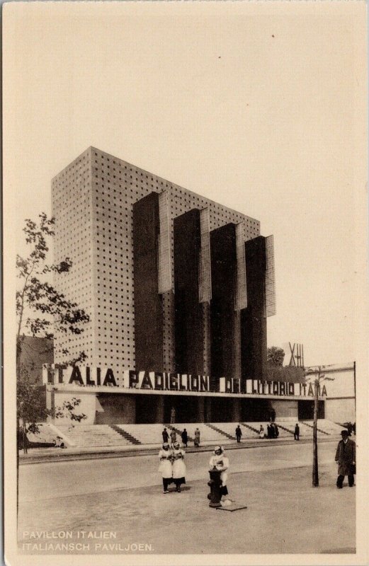 Pavillon Italien Belgium Bruxelles Exposition Brussles 1935 Unused Postcard E69