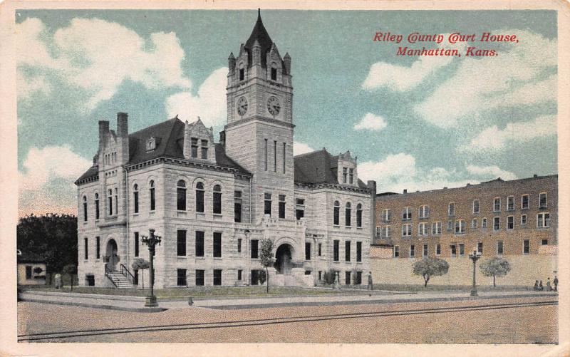 Riley County Court House, Manhattan, Kansas, Early Postcard