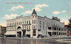 Fredonia New York Columbia Hotel Street View Antique Postcard K88961