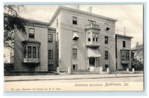 c1905 Cardinals Residence Baltimore Maryland MD Collotype Antique Postcard 