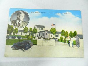 VINTAGE POSTCARD WILL ROGERS MEMORIAL MUSEUM IN CLAREMORE OKLAHOMA LINEN