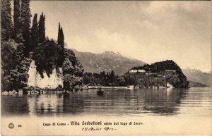 CPA Lago di como villa Serbelloni vista dal lago di Lecco ITALY (802290)