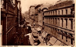 Glasgow, Scotland - Double deckers downtown on Renfield Street - c1920