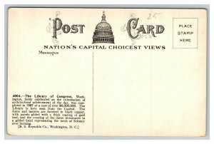 Vintage 1910's Postcard Panoramic View of the Library of Congress Washington DC