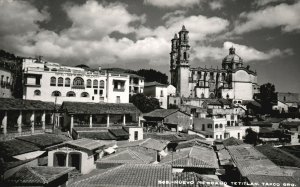 Vintage Postcard View of Nuevo Mergado Tetitlan Taxco Guerrero Mexico RPPC