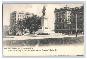 c1910 Mc Kinley Monument, Court House Square, Toledo. OH. Postcard F184E
