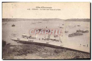 Old Postcard The Emerald Coast Dinard Cafe bass Sea and the Bay