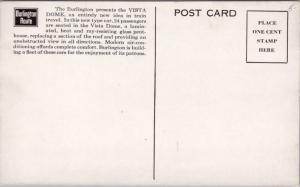 The Vista Dome Burlington Route Passenger Train Railroad Unused Postcard E22