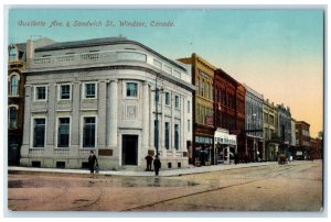 1911 Oullette Avenue & Sandwich Street Windsor Ontario Canada Postcard