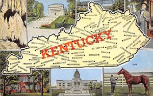 KY, USA Map Unused 