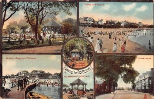 A777 England Greetings from Dovercourt Beach Cliffe Park 1913 vintage postcard