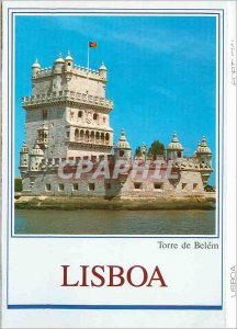 Postcard Modern Lisboa Portugal Tower of Belem