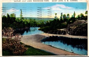 Canada Saint John Rockwood Park Lily Lake Outlet 1940