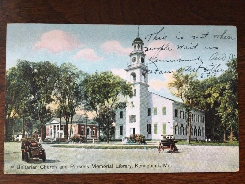 1st Unitarian Church & Parsons Memorial Library, Kennebunk, Maine. B6