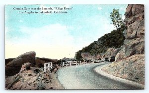 RIGGE ROUTE, CA California ~ CARS at GRANITE GATE Near Summit c1910s Postcard