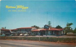 1950s San Diego California Uptown Travelodge roadside Roberts Color 1935