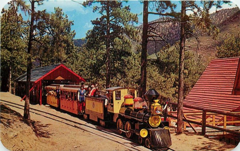 Vintage Postcard Santa's Railroad North Pole CO Miniature Railway unposted