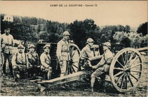 CPA La Courtine Camp, Canon 75 FRANCE (1050533)