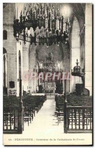 Old Postcard Perigueux Interior of Catherieur the Cathedrale St Front